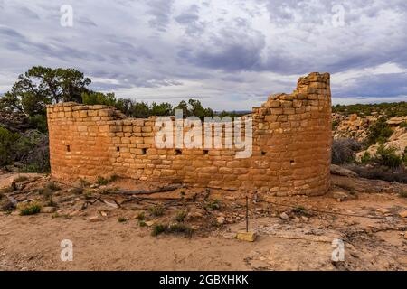 Horseshoe House à Hovenweep National Monument, Colorado, États-Unis Banque D'Images