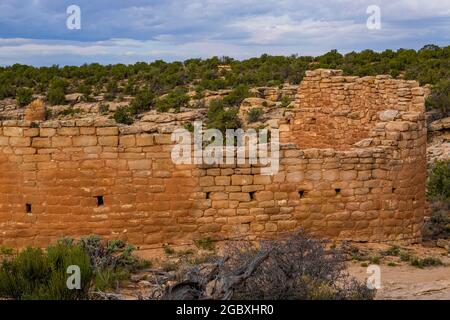 Horseshoe House à Hovenweep National Monument, Colorado, États-Unis Banque D'Images