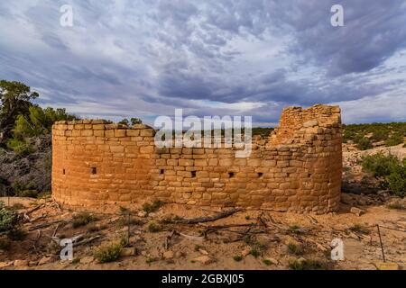 Horseshoe House à Hovenweep National Monument, Colorado, États-Unis Banque D'Images