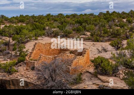 Horseshoe House à Hovenweep National Monument, Colorado, États-Unis Banque D'Images