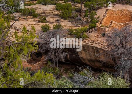 Horseshoe House à Hovenweep National Monument, Colorado, États-Unis Banque D'Images