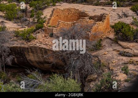 Horseshoe House à Hovenweep National Monument, Colorado, États-Unis Banque D'Images