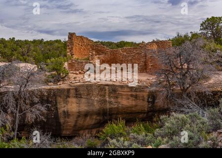 Horseshoe House à Hovenweep National Monument, Colorado, États-Unis Banque D'Images