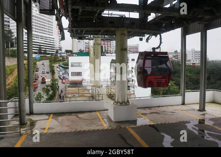 GENTING HIGHLAND, MALAISIE - 22 novembre 2019 : téléphérique d'Awana Skyway, l'une des attractions les plus populaires de Genting Highland, offrant une méthode de Banque D'Images