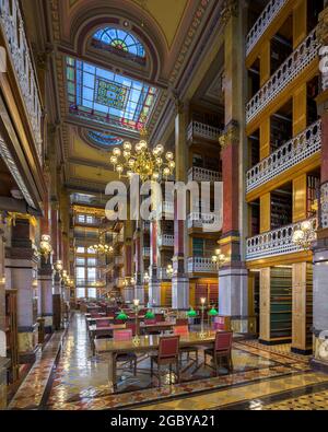 Intérieur de la bibliothèque historique de droit de l'État au capitole de l'État de l'Iowa, au 1007 E Grand Avenue à des Moines, Iowa Banque D'Images