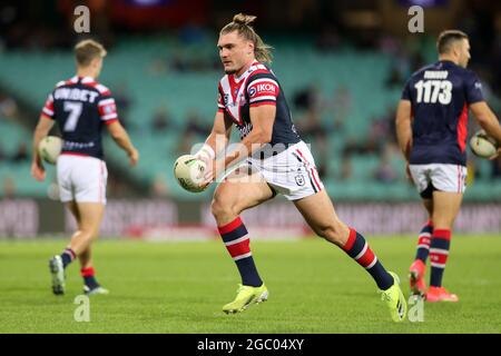 SYDNEY, AUSTRALIE - 10 AVRIL : Angus Crichton of the Roosters se réchauffe lors du match des cinq NRL entre les Sydney Roosters et les Cronulla Sharks au Sydney Cricket Ground, le 10 avril 2021 à Sydney, en Australie. Credit: Pete Dovgan/Speed Media/Alay Live News Banque D'Images