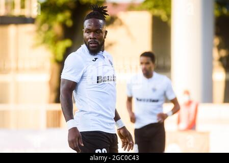 RIGA, LETTONIE. 5 août 2021. UEFA Europa Conference League troisième partie de qualification entre LE FC DE RIGA et les Hiberniens. Banque D'Images