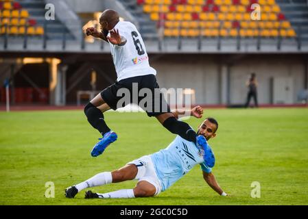 RIGA, LETTONIE. 5 août 2021. UEFA Europa Conference League troisième partie de qualification entre LE FC DE RIGA et les Hiberniens. Banque D'Images