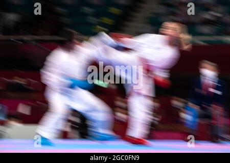Tokyo, Japon. 05 août 2021. Karate, femmes, Kuwitthe, jusqu'à 55 kg, en général; Karate/femmes, hommes le 08/05/2021; Jeux Olympiques d'été 2020, à partir de 23.07. - 08.08.2021 à Tokyo/Japon. Credit: dpa/Alay Live News Banque D'Images
