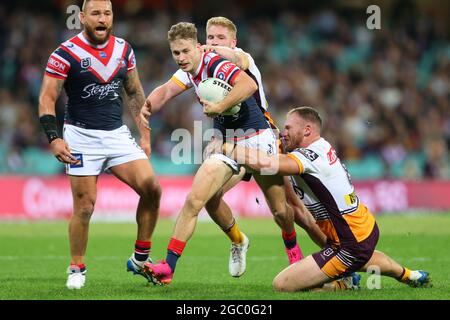 SYDNEY, AUSTRALIE - 22 MAI : attaques de Sam Walker of the Roosters au cours du match de onze NRL entre les Sydney Roosters et les Brisbane Broncos au Sydney Cricket Ground, le 22 mai 2021 à Sydney, en Australie. Credit: Pete Dovgan/Speed Media/Alay Live News Banque D'Images