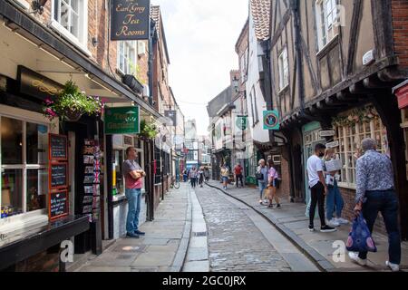 Little Shambles Market à York, Royaume-Uni Banque D'Images