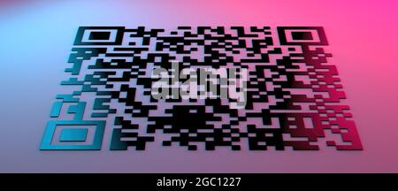 Un code QR (code de réponse rapide) est un type de code-barres matriciel (ou code-barres bidimensionnel) qui contient des données pour un localisateur, un identificateur ou un pointeur Banque D'Images