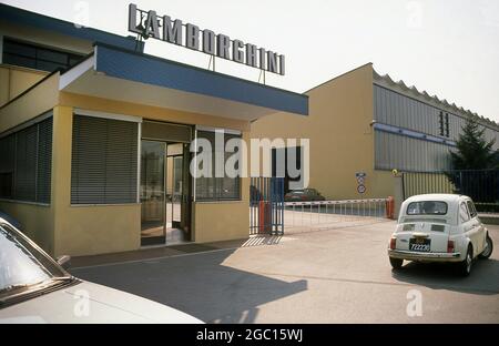 Usine Lamborghini à Sant'Agata Bolognese Italie 1988 Banque D'Images