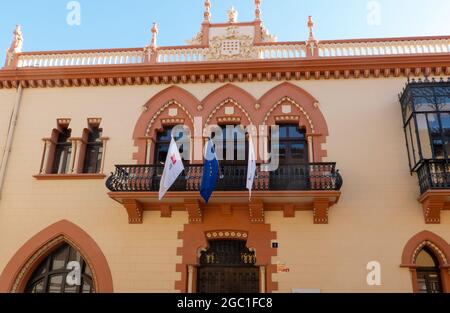 La Orotava, Tenerife, Espagne-01 janvier 2020, Casa Salazar - Universidad Europea de Canarias, façade, Banque D'Images