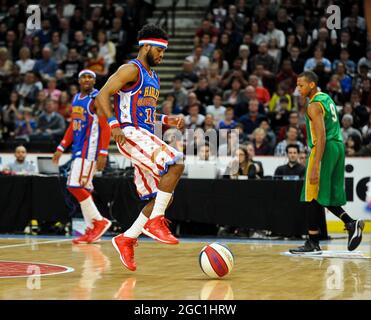 The Harlem Globetrotters Entertaining Sheffield Arena, Sheffield Banque D'Images