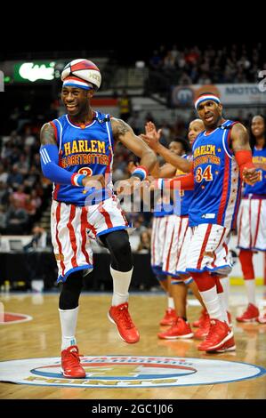 The Harlem Globetrotters Entertaining Sheffield Arena, Sheffield Banque D'Images