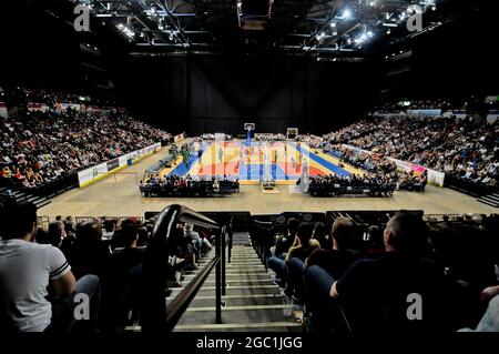 The Harlem Globetrotters Entertaining Sheffield Arena, Sheffield Banque D'Images