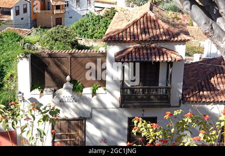 La Orotava, Ténérife, Espagne-01 janvier 2020. Maison ancienne dans le village de la Orotava, Ténérife, Iles Canaries, Espagne Banque D'Images