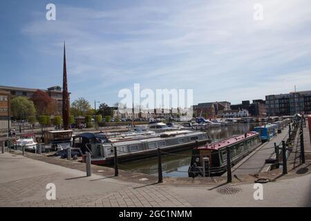 Gloucester Quays et les bâtiments environnants à Gloucestershire, au Royaume-Uni Banque D'Images