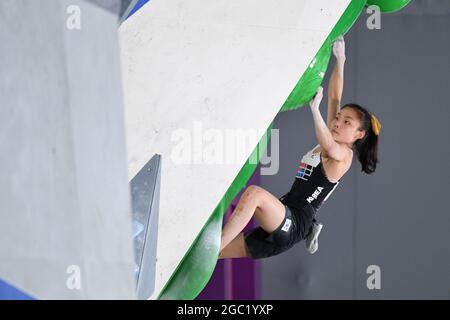 Tokyo, Japon. Crédit: MATSUO. 6 août 2021. SEO Chaehyun (KOR) escalade sportive : finale de Boulodering, combinée des femmes, lors des Jeux Olympiques de Tokyo 2020 au Parc sportif urbain Aomi à Tokyo, Japon. Credit: MATSUO .K/AFLO SPORT/Alay Live News Banque D'Images