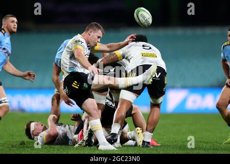 SYDNEY, AUSTRALIE - 14 MAI : Luke Campbell des Hurricanes prend le pas lors de la première partie du match Super Rugby Trans Tasman entre les Waratahs de Nouvelle-Galles du Sud et les Hurricanes au Sydney Cricket Ground, le 14 mai 2021 à Sydney, en Australie. (Photo de Pete Dovgan/Speed Media/Icon Sportswire). Credit: Pete Dovgan/Speed Media/Alay Live News Banque D'Images