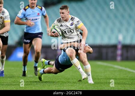 SYDNEY, AUSTRALIE - 14 MAI : Luke Campbell des Hurricanes est affronté lors de la première partie du match Super Rugby Trans Tasman entre les Waratahs de Nouvelle-Galles du Sud et les Hurricanes au Sydney Cricket Ground, le 14 mai 2021 à Sydney, en Australie. (Photo de Pete Dovgan/Speed Media/Icon Sportswire). Credit: Pete Dovgan/Speed Media/Alay Live News Banque D'Images