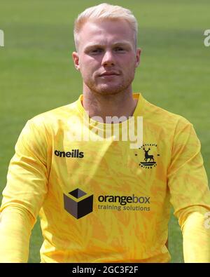 HARTLEPOOL, ROYAUME-UNI. 5 AOÛT Jonathan Mitchell de Hartlepool s'est Uni pendant la journée de formation et de médias de Hartlepool United à Victoria Park, Hartlepool, le jeudi 5 août 2021. (Credit: Mark Fletcher | MI News) Credit: MI News & Sport /Alay Live News Banque D'Images