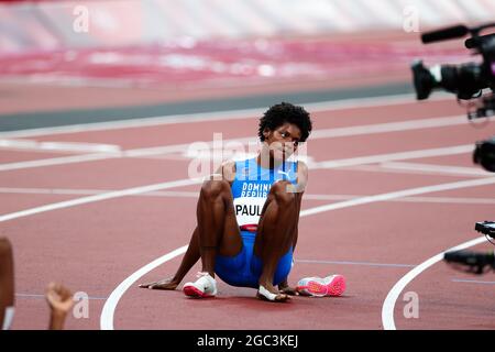 Tokyo, Japon, 6 août 2021. Marileidy Paulino, de l'équipe de la République dominicaine, lors de la finale du 400m féminin du 14 e jour des Jeux Olympiques de Tokyo en 2020. Credit: Pete Dovgan/Speed Media/Alay Live News Banque D'Images