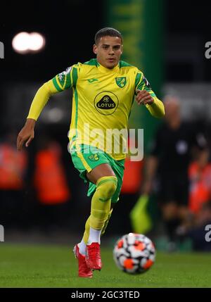 Max Aarons of Norwich City - Norwich City v Gillingham, Pre-Season friendly, Carrow Road, Norwich, Royaume-Uni - 3 août 2021 Banque D'Images