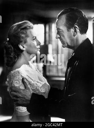 Deborah Kerr, David Niven, sur le tournage du film, « Eye of the Devil », MGM, 1966 Banque D'Images