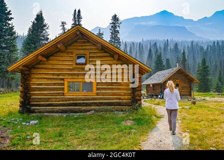 Elizabeth Parker Alpine Club, hutte, parc national Yoho, Colombie-Britannique, Canada Banque D'Images