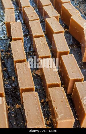 Briques de panela (sucre de canne entier non raffiné) en Colombie Banque D'Images