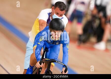 Shizuoka, Japon. 6 août 2021. Olena Starikova (UKR) Cyclisme : qualification de sprint féminin lors des Jeux Olympiques de Tokyo 2020 au Vélodrome d'Izu à Shizuoka, Japon . Credit: Shuraro Mochizuki/AFLO/Alamy Live News Banque D'Images