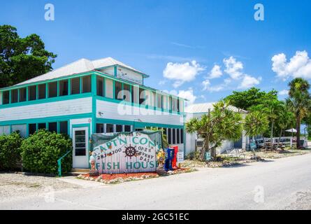 Captn Cons Fish House sur le golfe du Mexique à Bokeelia sur Pine Island Florida USA Banque D'Images