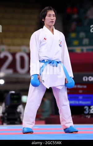 Tokyo, Japon. 06e août 2021. Mayumi Someya (JPN), AUGUST6, 2021 - Karaté : cycle d'élimination des femmes Kumite-61kg lors des Jeux Olympiques de Tokyo 2020 au Nippon Budokan à Tokyo, Japon. Crédit: Naoki Nishimura/AFLO SPORT/Alamy Live News crédit: AFLO Co. Ltd./Alamy Live News Banque D'Images