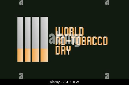 Modèle de vecteur de la Journée mondiale sans tabac Illustration de Vecteur