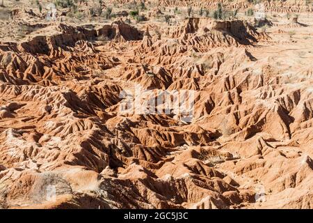 Formations de roches orange dans le désert de Tatacoa, Colombie Banque D'Images