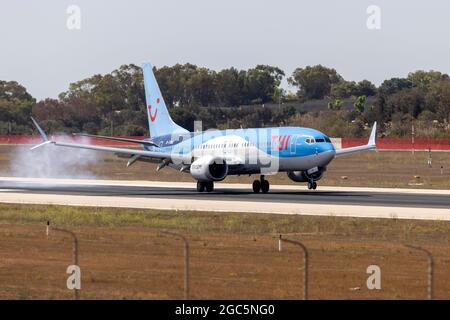 TUI (TUI Airways) Boeing 737-8 MAX (Reg. : G-TUMC), l'un des derniers ajouts à la flotte de TUI. Banque D'Images