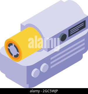 Vecteur isométrique de l'icône de l'élément chauffant. Électrique domestique. Chauffage domestique Illustration de Vecteur