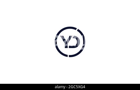 MODÈLE de logo de marque de lettre ABSTRAIT YD et DY ou y et D pour les entreprises Illustration de Vecteur