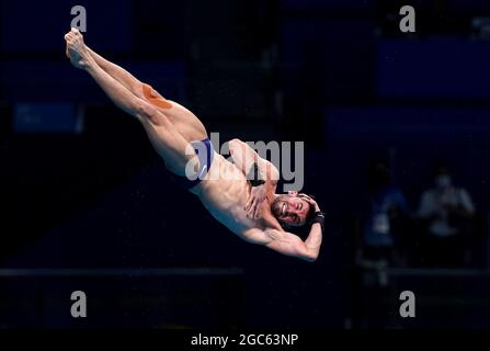 Brandon Loschiavo les Etats-Unis lors de la finale de la plate-forme masculine de 10m au Tokyo Aquatics Center le quinzième jour des Jeux Olympiques de Tokyo 2020 au Japon. Date de la photo: Samedi 7 août 2021. Banque D'Images