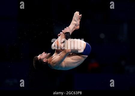 Brandon Loschiavo les Etats-Unis lors de la finale de la plate-forme masculine de 10m au Tokyo Aquatics Center le quinzième jour des Jeux Olympiques de Tokyo 2020 au Japon. Date de la photo: Samedi 7 août 2021. Banque D'Images