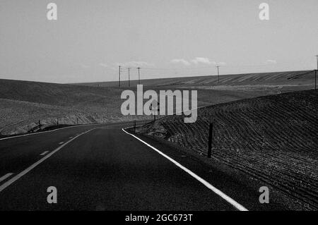 RITZVILLE - WASHTUCA ROUTE 26/261 /WASHINGTON / 02 septembre 2019 / American 27 Highw ay 26 et 261 route entre washtucna dans les États de washington . (Photo. Francis Dean/Deanimages) Banque D'Images