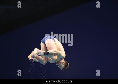 LOSCHIAVO Brandon (Etats-Unis), 7 AOÛT 2021 - plongée : plate-forme Homme de 10m pendant les Jeux Olympiques de Tokyo 2020 au Centre aquatique de Tokyo, Japon. (Photo par AFLO SPORT) Banque D'Images