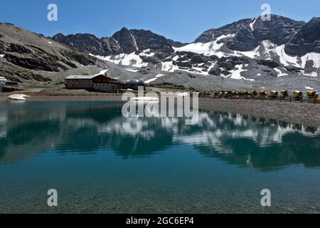 Refuge de Madriccio, vallée de Venosta, Tyrol du Sud, Italie Banque D'Images