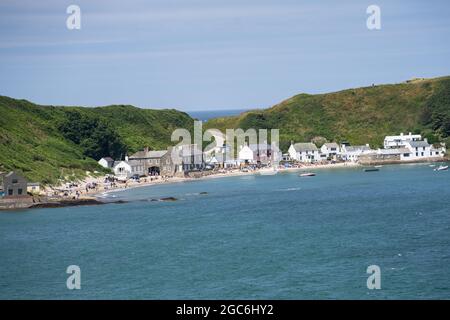 Côte de Porthdinllaen, de Morfa Nefyn. Banque D'Images