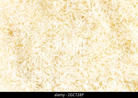 Riz basmati blanc cru biologique, ingrédient pour la cuisine asiatique Banque D'Images