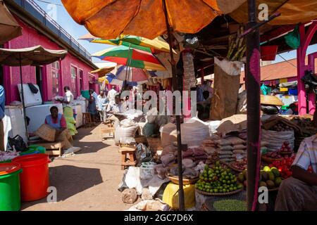 Marché de Nakasero à Kampala en ouganda Banque D'Images