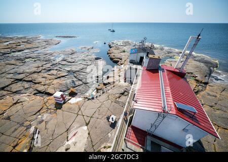 Au phare de Märket, Ahvenanmaa, Finlande Banque D'Images