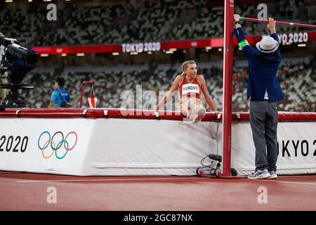 Marija Vukovic du Monténégro (saut de haut féminin) lors de la Ligue du